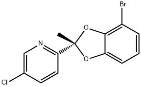 Pyridine, 2-[(2S)-4-bromo-2-methyl-1,3-benzodioxol-2-yl]-5-chloro-,2679763-33-6,结构式