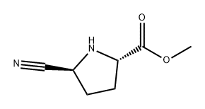 L-Proline, 5-cyano-, methyl ester, (5S)-,2679858-42-3,结构式