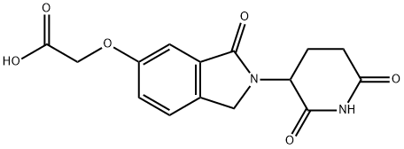 Acetic acid, 2-[[2-(2,6-dioxo-3-piperidinyl)-2,3-dihydro-3-oxo-1H-isoindol-5-yl]oxy]- Struktur