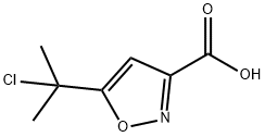 5-(1-Chloro-1-methylethyl)-3-isoxazolecarboxylic acid Struktur