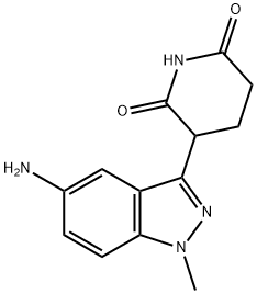 3-(5-Amino-1-methyl-1H-indazol-3-yl)-2,6-piperidinedione,2680539-72-2,结构式