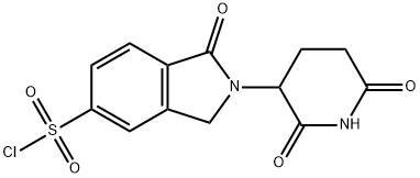 2-(2,6-二氧代-3-哌啶基)-2,3-二氢-1-氧代-1H-异吲哚-5-磺酰氯, 2680612-78-4, 结构式