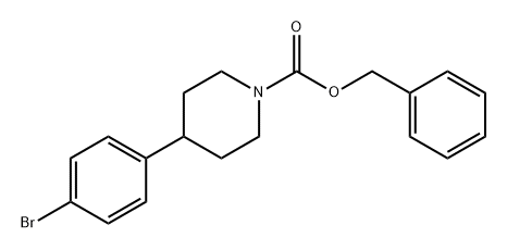 1-Piperidinecarboxylic acid, 4-(4-bromophenyl)-, phenylmethyl ester Struktur