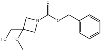 1-Azetidinecarboxylic acid, 3-(hydroxymethyl)-3-methoxy-, phenylmethyl ester Struktur