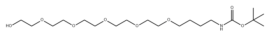 (1-羟基-3,6,9,12,15-五氧杂十二烷-19-基)氨基甲酸叔丁酯,2681389-52-4,结构式