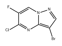Pyrazolo[1,5-a]pyrimidine, 3-bromo-5-chloro-6-fluoro- 化学構造式