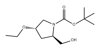 (2R,4S)-4-乙氧基-2-(羟甲基)吡咯烷-1-羧酸叔丁酯, 2681395-35-5, 结构式