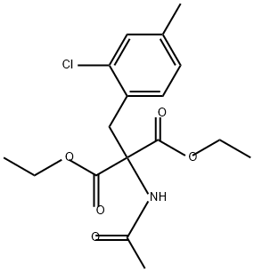 2-乙酰氨基-2-(2-氯-4-甲基苄基)丙二酸二乙酯,2682114-30-1,结构式