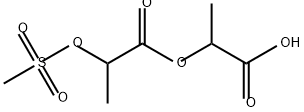 Propanoic acid, 2-[(methylsulfonyl)oxy]-, 1-carboxyethyl ester Structure