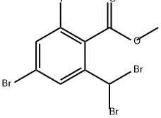 Benzoic acid, 4-bromo-2-(dibromomethyl)-6-fluoro-, methyl ester Structure