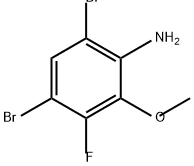 Benzenamine, 4,6-dibromo-3-fluoro-2-methoxy- Struktur