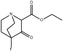 1-Azabicyclo[2.2.2]octane-2-carboxylic acid, 4-fluoro-3-oxo-, ethyl ester Structure