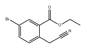 Benzoic acid, 5-bromo-2-(cyanomethyl)-, ethyl ester Structure