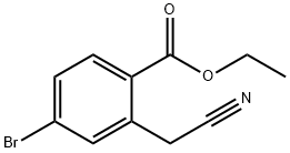 Benzoic acid, 4-bromo-2-(cyanomethyl)-, ethyl ester Structure