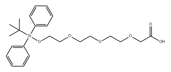 3,6,9,12-Tetraoxa-13-silapentadecanoic acid, 14,14-dimethyl-13,13-diphenyl- 化学構造式
