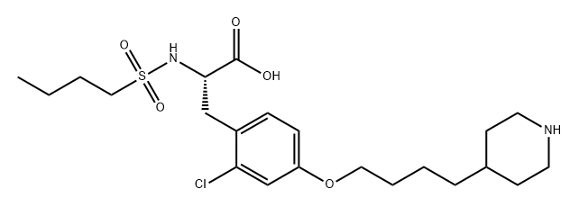 L-Tyrosine, N-(butylsulfonyl)-2-chloro-O-[4-(4-piperidinyl)butyl]-,2683065-73-6,结构式