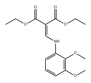 Propanedioic acid, 2-[[(2,3-dimethoxyphenyl)amino]methylene]-, 1,3-diethyl ester Struktur