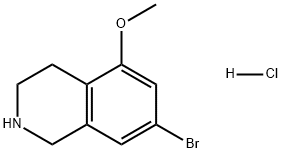 Isoquinoline, 7-bromo-1,2,3,4-tetrahydro-5-methoxy-, hydrochloride (1:1) Struktur