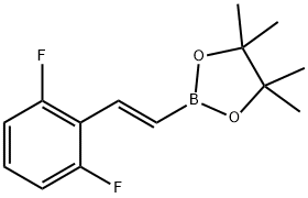 (E)-2-(2,6-二氟苯乙烯基)-4,4,5,5-四甲基-1,3,2-二氧戊环, 2685745-81-5, 结构式