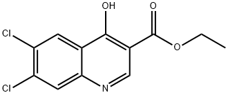 6,7-二氯-4-羟基喹啉-3-羧酸乙酯, 26892-93-3, 结构式