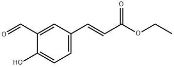 2-Propenoic acid, 3-(3-formyl-4-hydroxyphenyl)-, ethyl ester, (2E)- Struktur