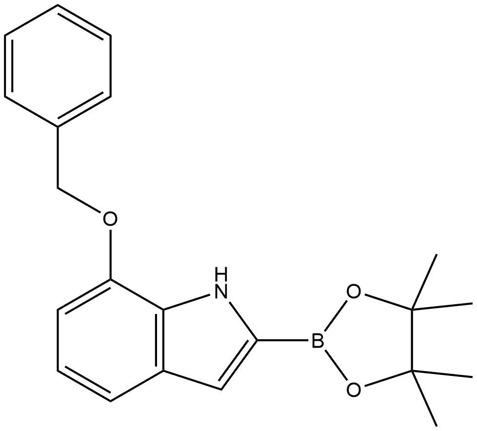 7-(Benzyloxy)-2-(4,4,5,5-tetramethyl-1,3,2-dioxaborolan-2-yl)-1H-indole Structure