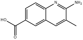 2-氨基-3-甲基喹啉-6-羧酸 结构式