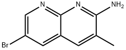 1,8-Naphthyridin-2-amine, 6-bromo-3-methyl- 化学構造式