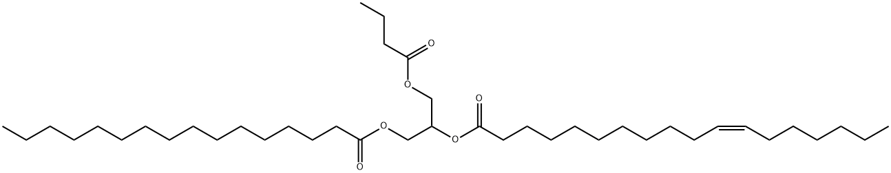 1-棕榈酸-2-十八碳烯酸-3-丁酸甘油三酯, 2692623-15-5, 结构式