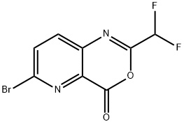 4H-Pyrido[3,2-d][1,3]oxazin-4-one, 6-bromo-2-(difluoromethyl)- Structure