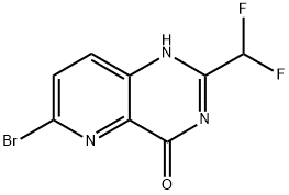 6-溴-2-(二氟甲基)吡啶并[3,2-D]嘧啶-4(3H)-酮 结构式