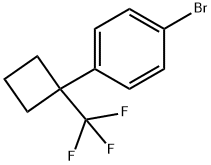 Benzene, 1-bromo-4-[1-(trifluoromethyl)cyclobutyl]- Structure