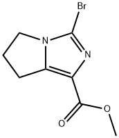 Methyl 3-bromo-6,7-dihydro-5H-pyrrolo[1,2-c]imidazole-1-carboxylate Struktur