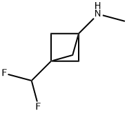 Bicyclo[1.1.1]pentan-1-amine, 3-(difluoromethyl)-N-methyl- 化学構造式