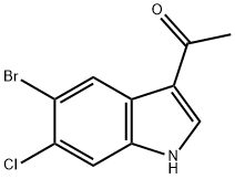 1-(5-Bromo-6-chloro-1H-indol-3-yl)ethanone 结构式