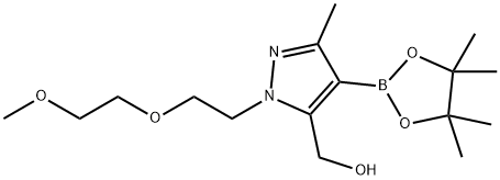 (1-(2-(2-甲氧基乙氧基)乙基)-3-甲基-4-(4,4,5,5-四甲基-1,3,2-二氧硼杂环戊烷-2-基)-1H-吡唑-5-基)甲醇, 2696457-09-5, 结构式