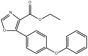 4-Oxazolecarboxylic acid, 5-(4-phenoxyphenyl)-, ethyl ester 化学構造式