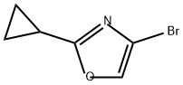 Oxazole, 4-bromo-2-cyclopropyl- Struktur
