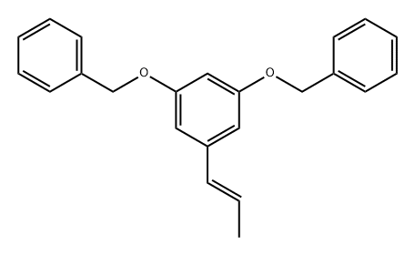 Benzene, 1,3-bis(phenylmethoxy)-5-(1E)-1-propen-1-yl- Structure