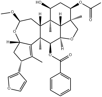 269741-52-8 3H,5H-Cyclopent[a]isobenzofuro[7,1-gh][3]benzoxepin-7,9,12-triol, 2-(3-furanyl)-2,3a,6,6a,6b,7,8,9,9a,10,11a,11b,12,12a-tetradecahydro-5-methoxy-1,6b,9a,12a-tetramethyl-, 9-acetate 12-benzoate, (2R,3aS,5R,6aR,6bR,7S,9R,9aR,11aR,11bR,12S,12aR)-