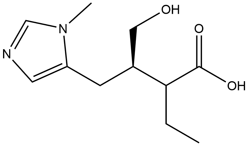 (βR)-α-Ethyl-β-(hydroxymethyl)-1-methyl-1H-imidazole-5-butanoic acid Struktur