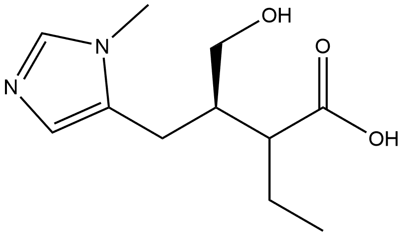 (βR)-α-Ethyl-β-(hydroxymethyl)-1-methyl-1H-imidazole-5-butanoic acid Structure