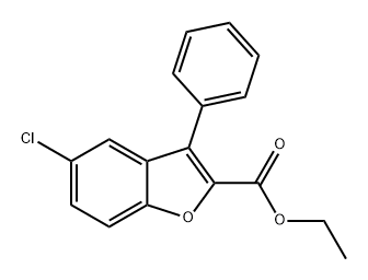 2-Benzofurancarboxylic acid, 5-chloro-3-phenyl-, ethyl ester Struktur