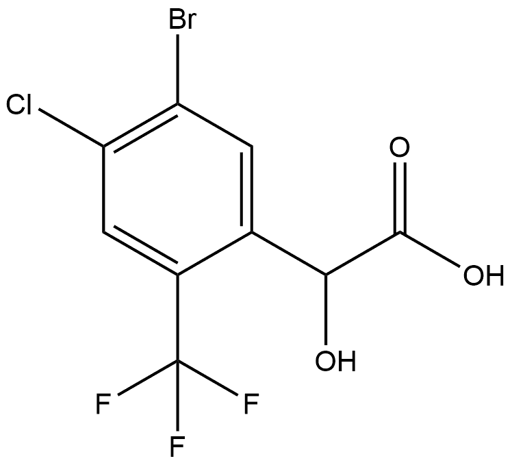 5-Bromo-4-chloro-α-hydroxy-2-(trifluoromethyl)benzeneacetic acid Structure