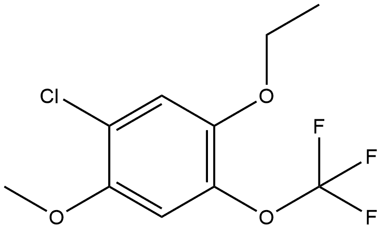 1-Chloro-5-ethoxy-2-methoxy-4-(trifluoromethoxy)benzene 结构式