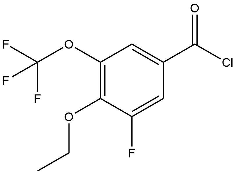 4-Ethoxy-3-fluoro-5-(trifluoromethoxy)benzoyl chloride Struktur