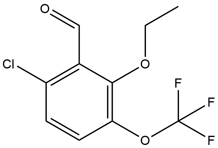 6-Chloro-2-ethoxy-3-(trifluoromethoxy)benzaldehyde Structure