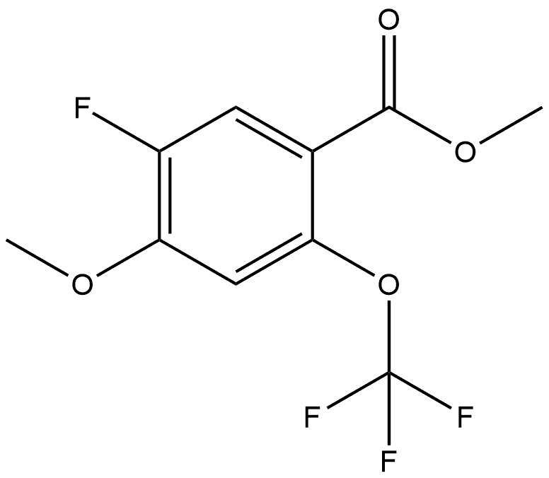 Methyl 5-fluoro-4-methoxy-2-(trifluoromethoxy)benzoate Struktur