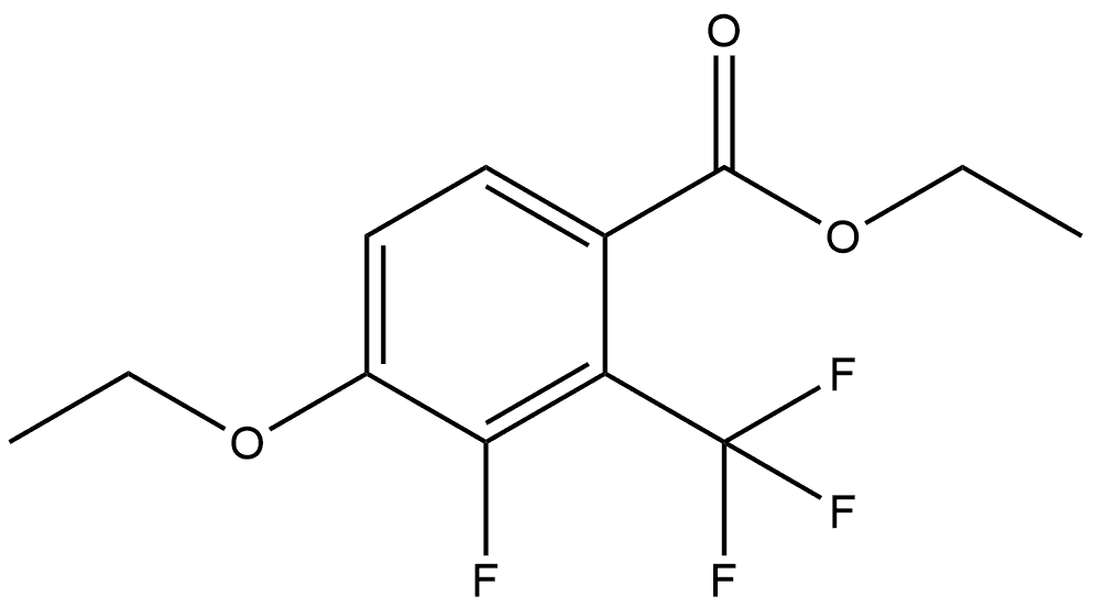 Ethyl 4-ethoxy-3-fluoro-2-(trifluoromethyl)benzoate Structure