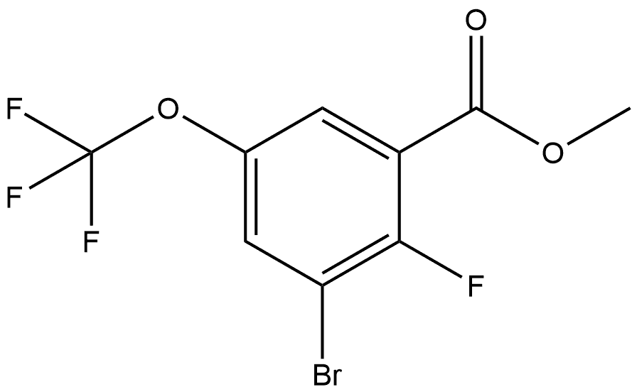 Methyl 3-bromo-2-fluoro-5-(trifluoromethoxy)benzoate 结构式